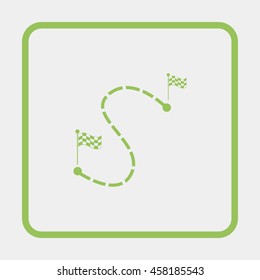 Distance to between two points icon.