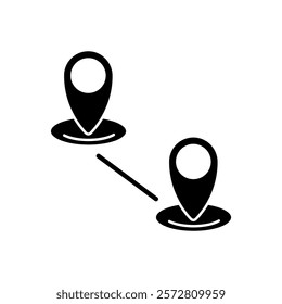 distance concept line icon. Simple element illustration. 
distance concept outline symbol design.