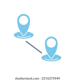 distance concept line icon. Simple element illustration. 
distance concept outline symbol design.