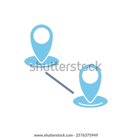 distance concept line icon. Simple element illustration. 
distance concept outline symbol design.