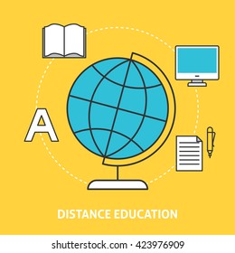 Distance education concept