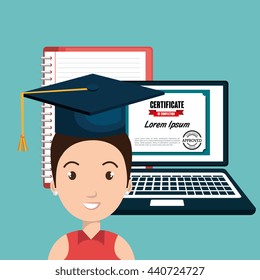 distance education design, vector illustration eps10 graphic 