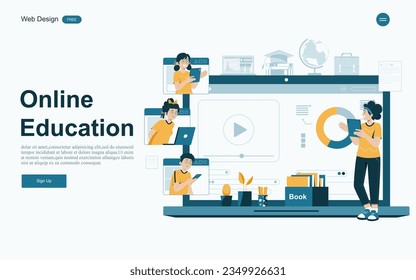 La educación a distancia es un método de aprendizaje flexible que permite a los estudiantes aprender de cualquier lugar, en cualquier momento.vector.
