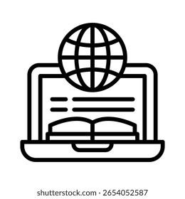 Elemento De Ícone De Educação À Distância Para Design