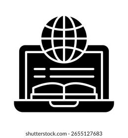 Distance Education Icon Element For Design