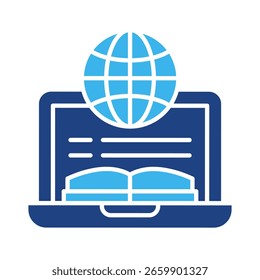 Distance Education Icon Element For Design