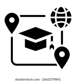 Elemento De Icono De Educación De Distancia Para Diseño Y Vector
