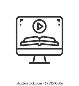 Icono de Educación a distancia vector .