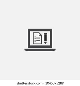 Distance Exam icon. Simple element illustration. Distance Exam symbol design from eLearning collection. Can be used in web and mobile.