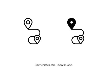 Distance icon design with white background stock illustration