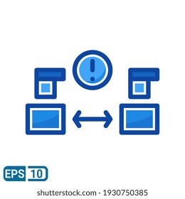 distance icon in filled line style isolated on white background. editable colours.EPS 10