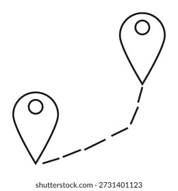 distance icon illustration element design