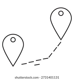 distance icon illustration element design
