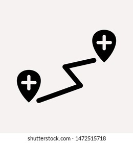 distance icon illustration isolated vector sign symbol