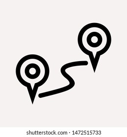 distance icon illustration isolated vector sign symbol