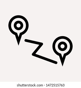 distance icon illustration isolated vector sign symbol
