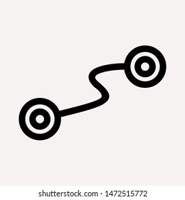 distance icon illustration isolated vector sign symbol