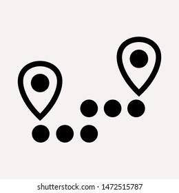 distance icon illustration isolated vector sign symbol