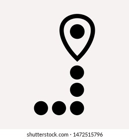 distance icon illustration isolated vector sign symbol