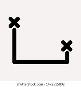 distance icon illustration isolated vector sign symbol