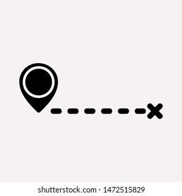 distance icon illustration isolated vector sign symbol