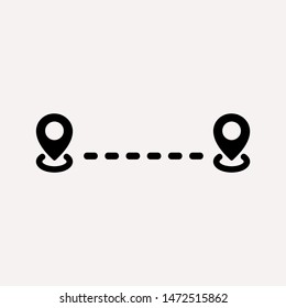 distance icon illustration isolated vector sign symbol