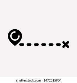 distance icon illustration isolated vector sign symbol