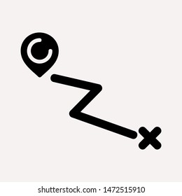 distance icon illustration isolated vector sign symbol
