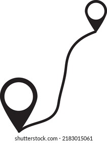 ilustración de icono de distancia símbolo de signo vectorial aislado en fondo blanco..eps
