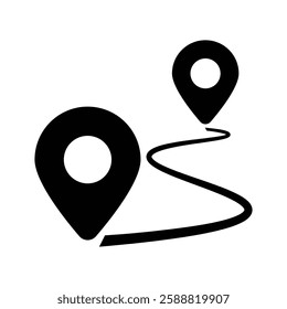 Distance icon illustration isolated, Distance vector sign symbol