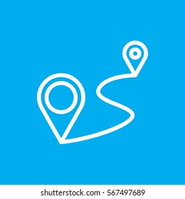 distance icon illustration isolated vector sign symbol