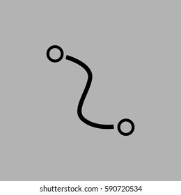 distance icon illustration isolated vector sign symbol. Isolated on gray background