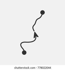 Distance icon illustration isolated vector sign symbol
