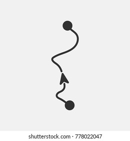 Distance icon illustration isolated vector sign symbol