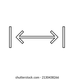 Distance icon in line style