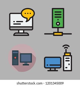 distance icon set. vector set about computer icons set.