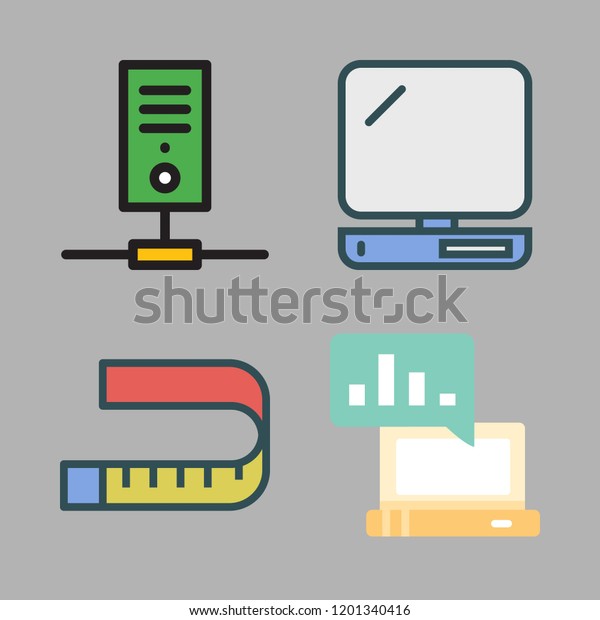 Distance Icon Set Vector Set About Stock Vector (Royalty Free ...