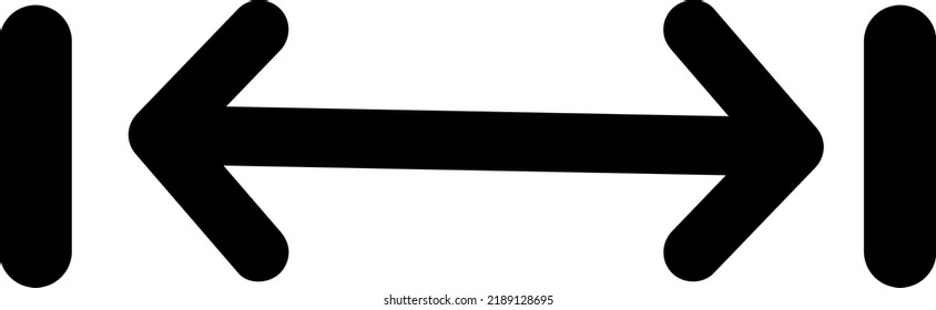 distance icon. sign design illustration on white background..eps
