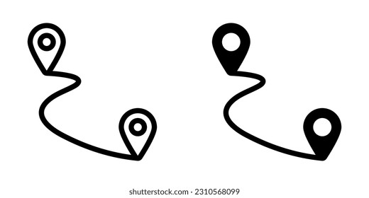 Distance icon. sign for mobile concept and web design. vector illustration