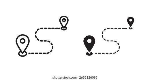 Distance icon vector design. set web icons
