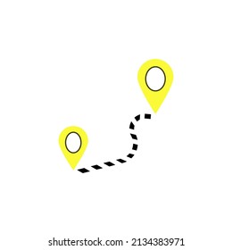 distance icon vector design templates 