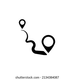 distance icon vector design templates 