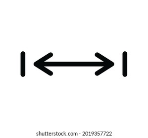 Distance icon vector flat style illustration