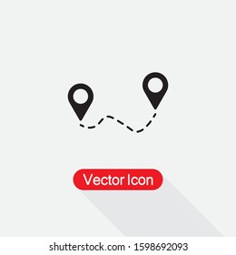 Distance Icon Vector Illustration Eps10