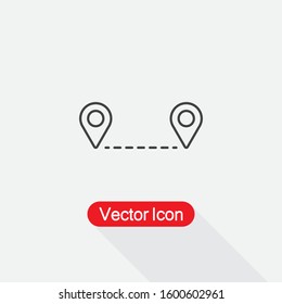 Distance Icon Vector Illustration Eps10