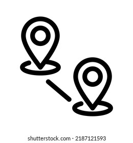Distance Icon Vector Symbol Design Illustration