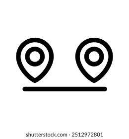 Ilustración de diseño de símbolo de Vector de icono de distancia