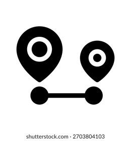 Distance Icon Vector Symbol Design Illustration