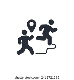 distance icon. vector.Editable stroke.linear style sign for use web design,logo.Symbol illustration.