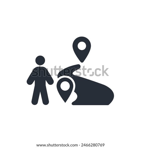 distance icon. vector.Editable stroke.linear style sign for use web design,logo.Symbol illustration.